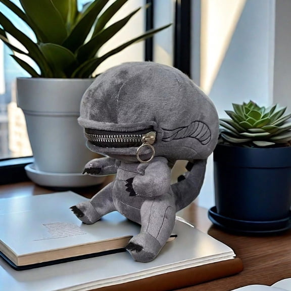 The new personalized and creative Q-version gray alien monster plush toy is the best choice for home decoration and fan collection gifts