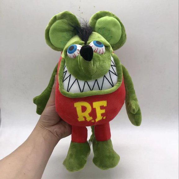 The new personalized and creative Q-version green evil smiling mouse plush toy is the best choice for home decoration and fan gifts
