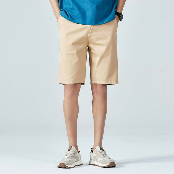 The new summer men's casual lightweight shorts are simple and versatile. Made of cotton ammonia fabric, they are moisture-wicking and eco-friendly