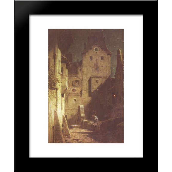 The night watchman has fallen asleep 20x24 Framed Art Print by Carl Spitzweg