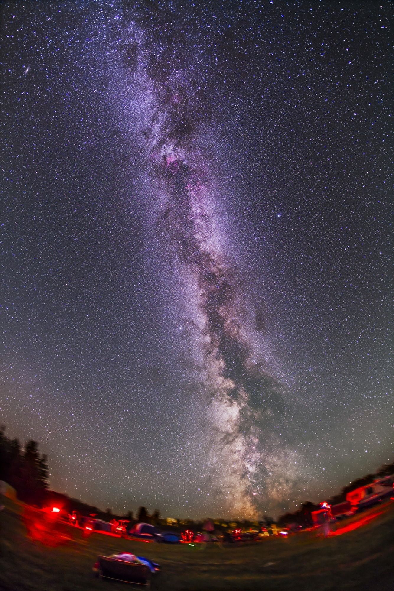 The northern summer Milky Way over the Saskatchewan Summer Star Party Canvas Art - Alan DyerStocktrek Images (12 x 18)