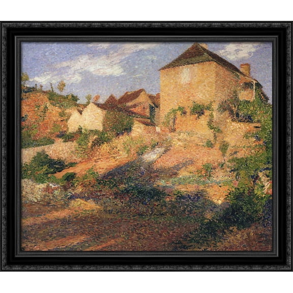 The old house 34x28 Large Black Ornate Wood Framed Canvas Art by Henri Martin