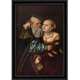 thumbnail image 1 of The old man in love 28x40 Large Black Ornate Wood Framed Canvas Art by Lucas Cranach the Elder, 1 of 2