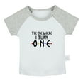 thumbnail image 1 of The one Where I turn ONE Funny T shirt For Baby, Newborn Babies T-shirts, Infant Tops, 0-24M Kids Graphic Tees Clothing (Short Gray Raglan T-shirt, 6-12 Months), 1 of 4