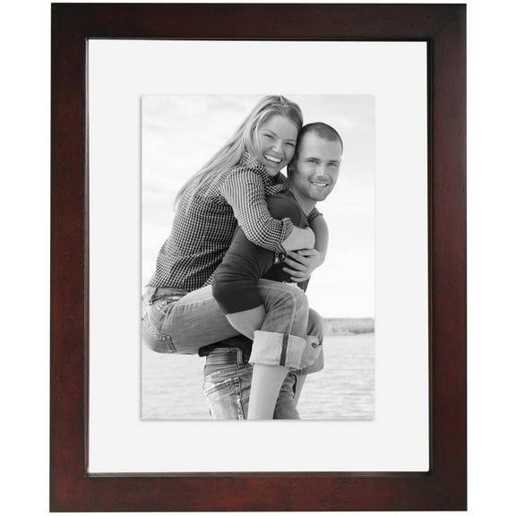 MCS 8x10" Float Wood Frame for a 5x7" Photograph, Molding 3/4", Walnut