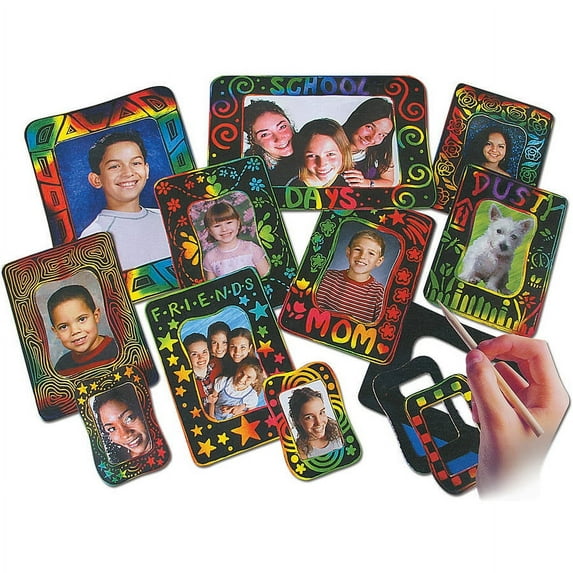 The original Melissa Doug Scratch Art Photo Frames Group Pack