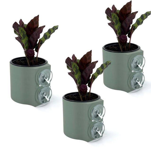  The original Suction Planter Hangs on tile, window, drywall, fridge