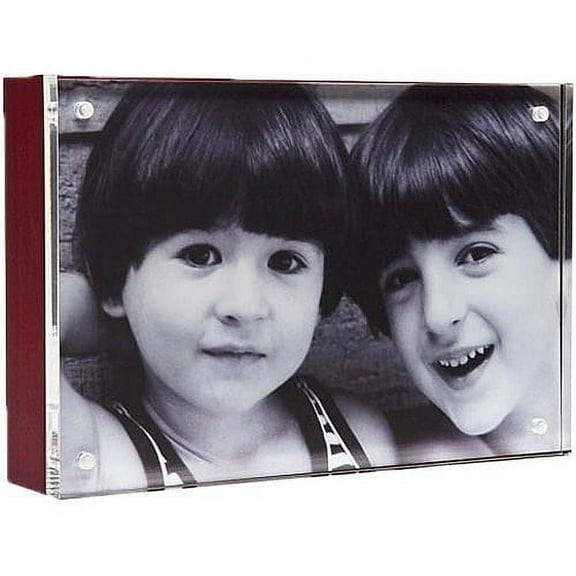 The original acrylic MUSEUM MAGNET 4x6 FRAME with mahogany back - 4x6