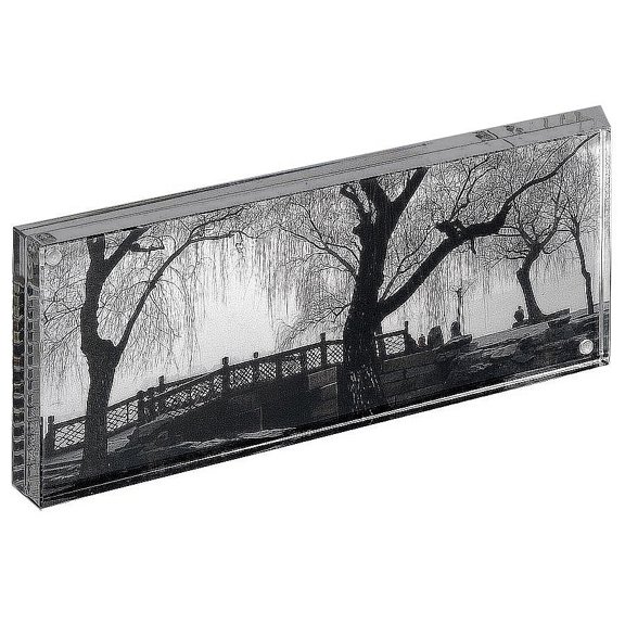 The original acrylic Museum MAGNET FRAME  panoramic  with Graphite edging - 4x10