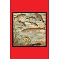 thumbnail image 1 of The original box art for a victorian kids game where children fish for paper fish with magnets. Poster Print by unknown (18 x 24), 1 of 1