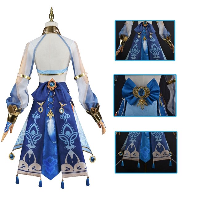 The original god game cos suit Nilu cosplay blue costume female Western