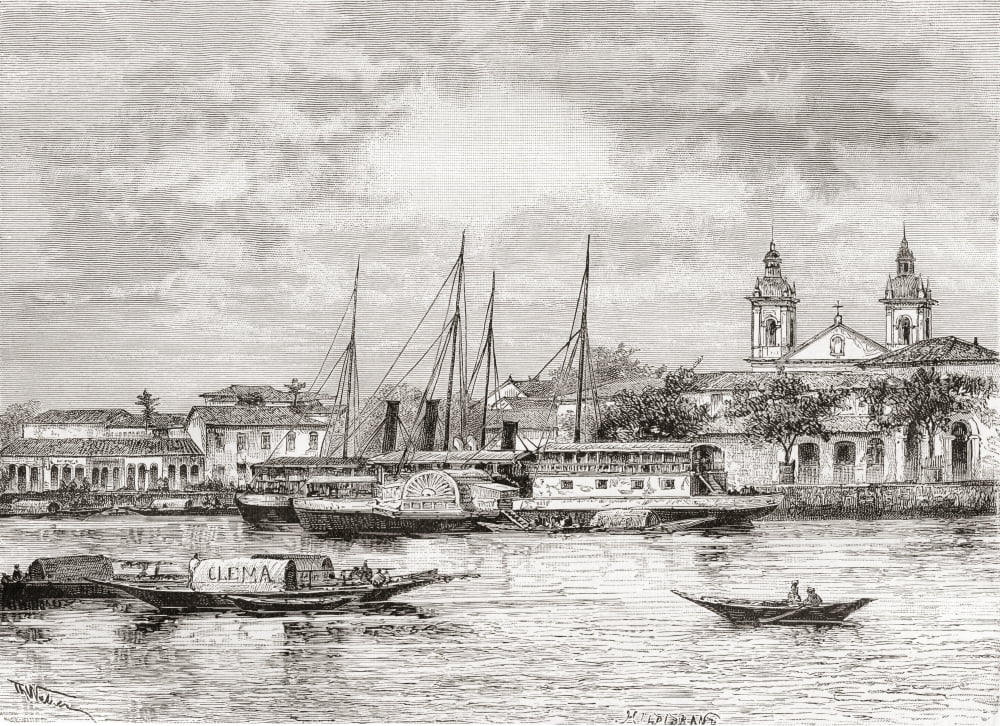 The port of Manaus Amazonas State Northern Brazil in the 19th century From Am Canvas Art - Ken Welsh Design Pics (32 x 24)