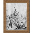 thumbnail image 1 of The raising of the cross 20x24 Gold Ornate Wood Framed Canvas Art by Rembrandt, 1 of 2