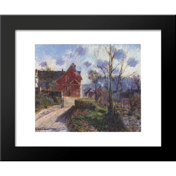 The red painted house 20x24 Framed Art Print by Gustave Loiseau