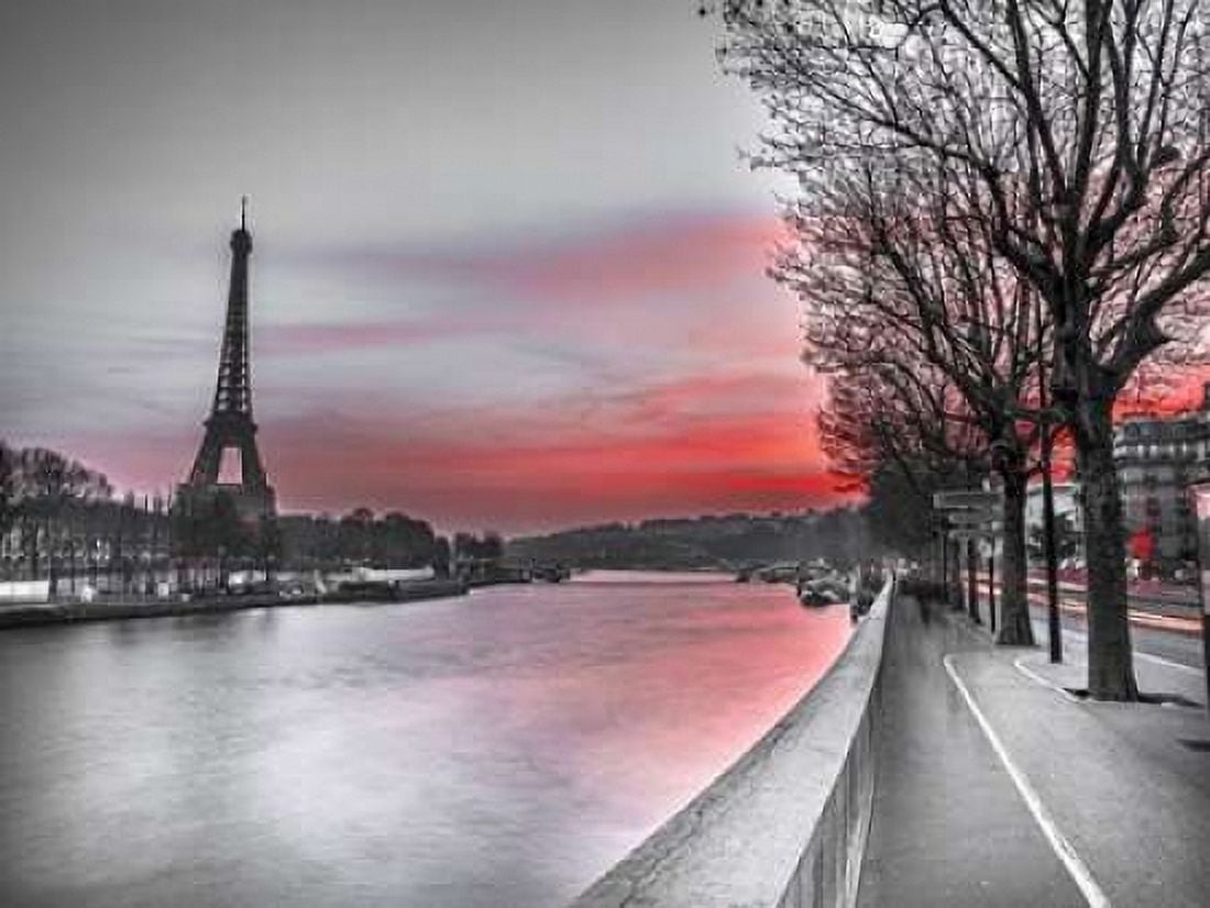 The river Seine and the Eiffel tower at dusk Canvas Art - Assaf Frank (18 x 24)