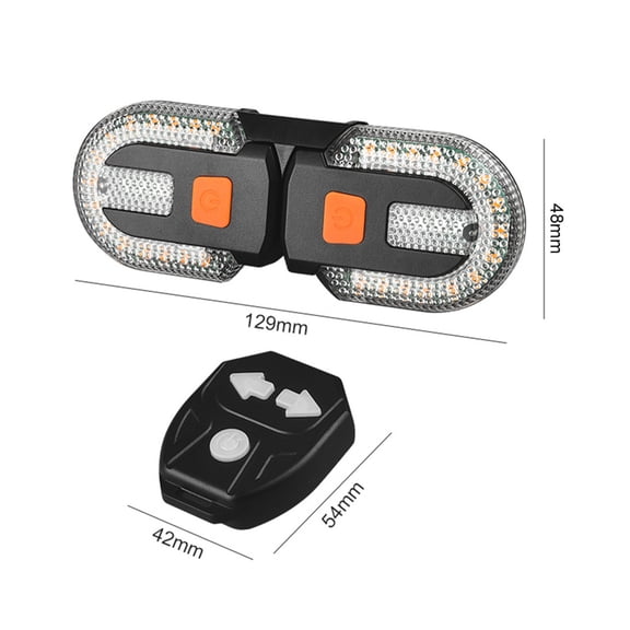 The road bicycle lights can be remotely controlled wirelessly to operate the turn signals