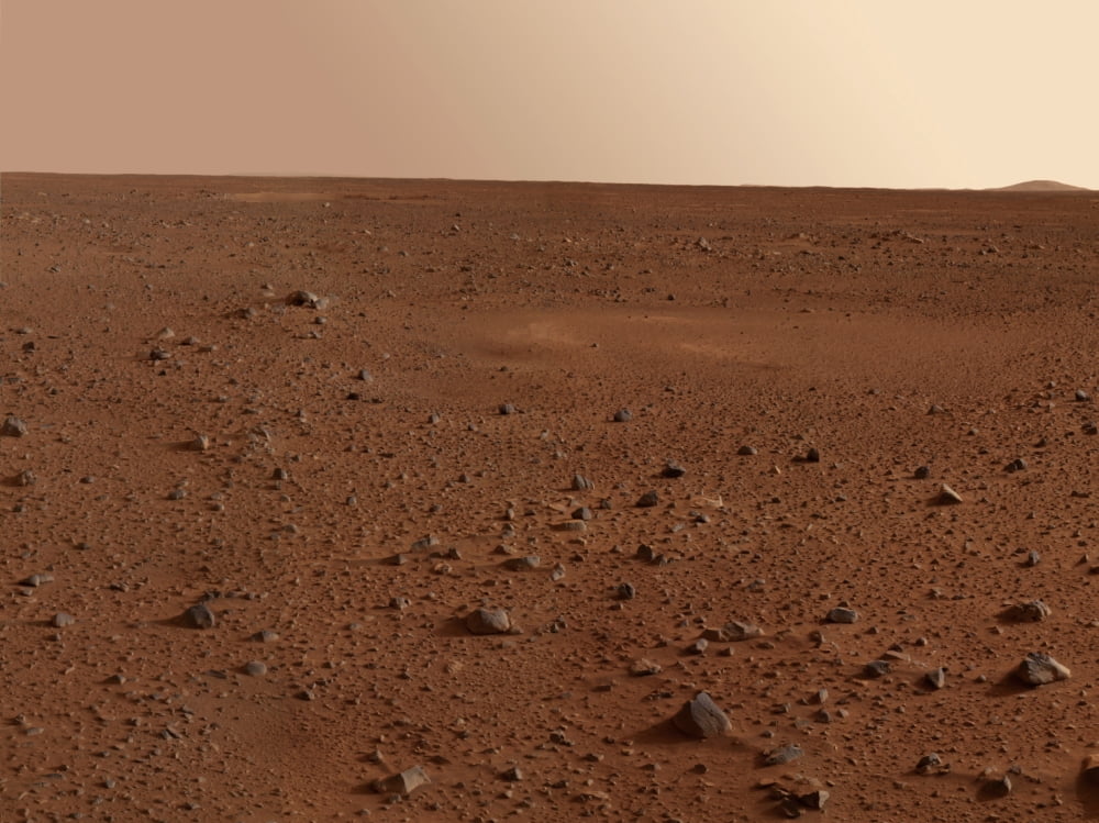 The rocky surface of Mars Canvas Art - Stocktrek Images (33 x 25)