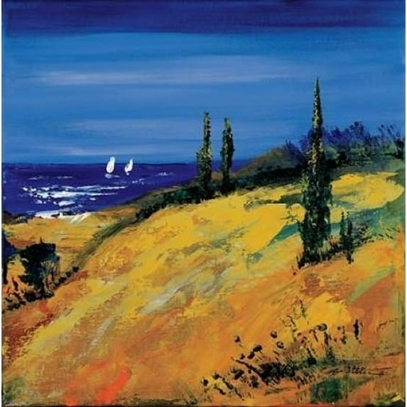 The sea and dunes Poster Print by Katharina Schottler (12 x 12)
