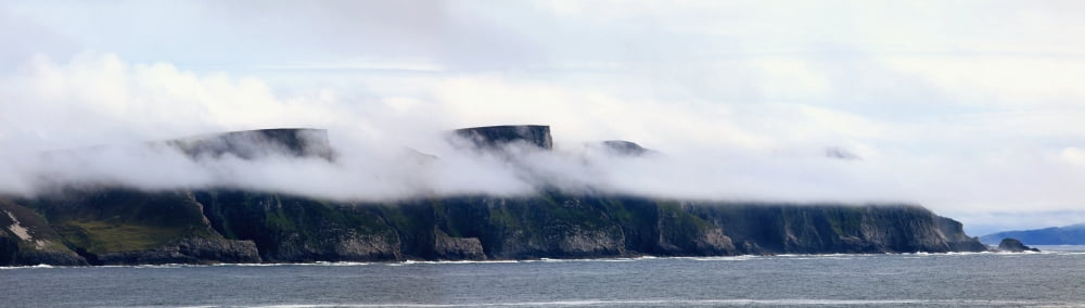 The seacliff at minaun heights on achill islandCounty mayo ireland Canvas Art - Peter Zoeller Design Pics (40 x 11)