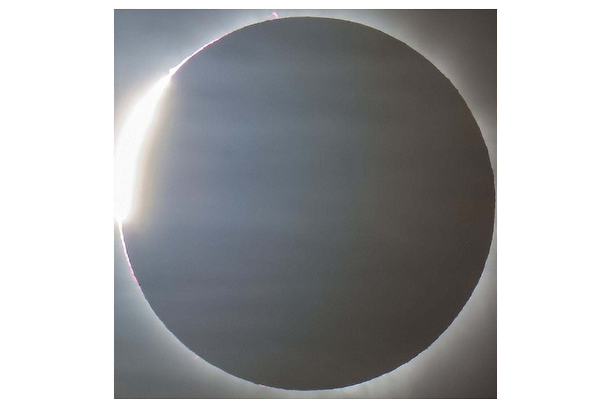 The second diamond ring during the total eclipse of the Sun Canvas Art - Alan DyerStocktrek Images (35 x 23)