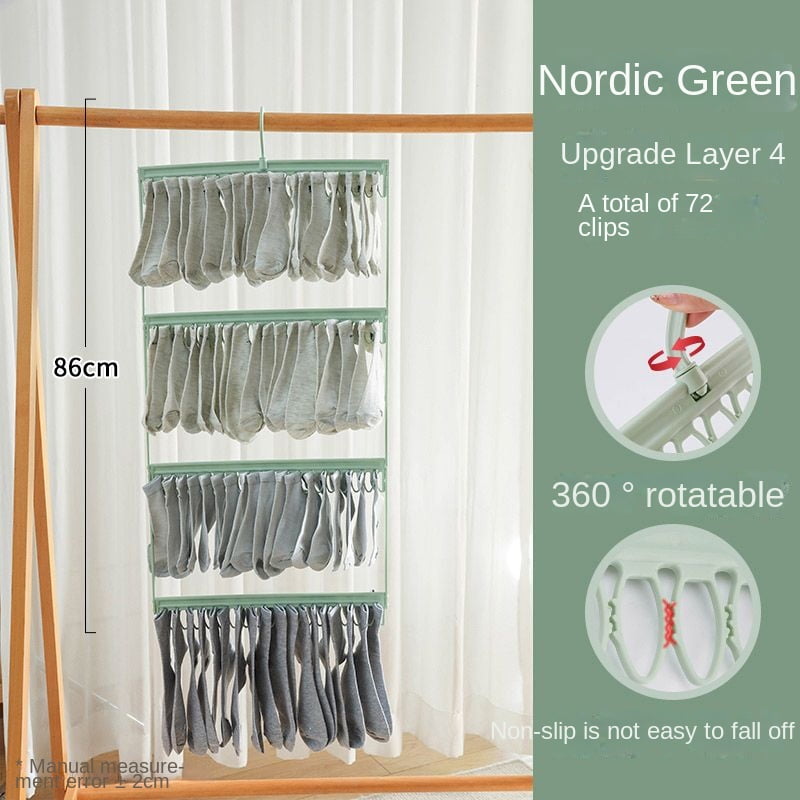 The sock storage rack is used to hang socks the clipon style is a