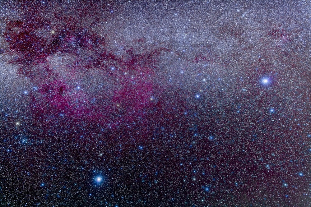 The southern Milky Way and the extensive Gum Nebula complex Canvas Art - Alan DyerStocktrek Images (17 x 12)