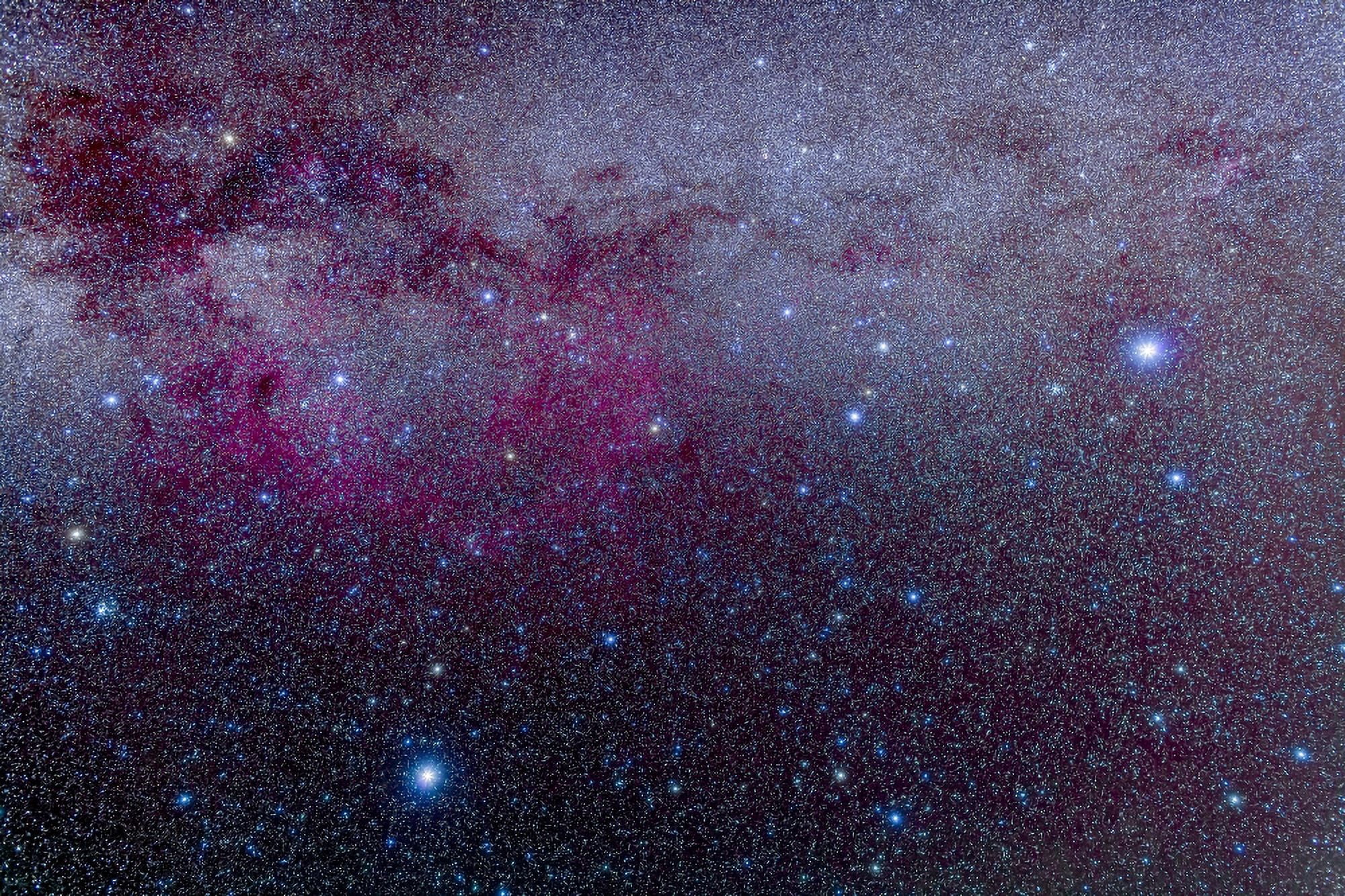 The southern Milky Way and the extensive Gum Nebula complex Canvas Art - Alan DyerStocktrek Images (34 x 23)