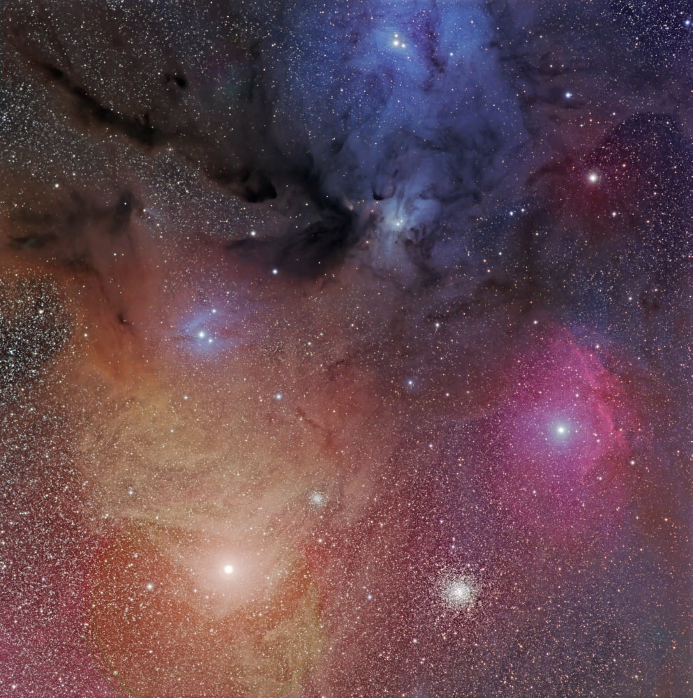 The starforming region of Rho Ophiuchus Canvas Art - Phillip JonesStocktrek Images (28 x 29)