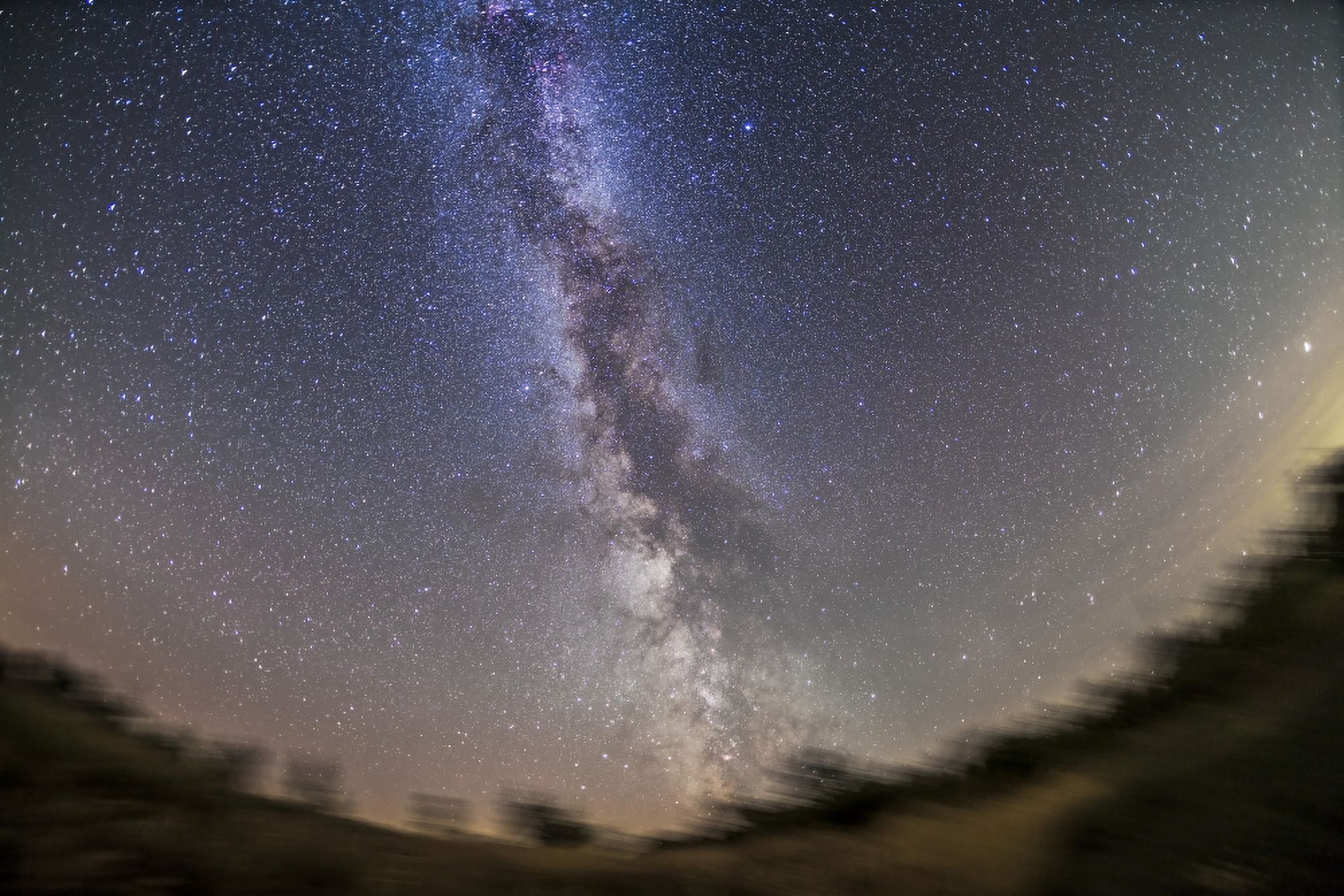 The summer Milky Way on a clear moonless evening in Alberta Canada Canvas Art - Alan DyerStocktrek Images (18 x 12)