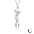 thumbnail image 1 of Couple Hug Pendant Necklace Metallized Love Style Necklace G6D1, 1 of 9