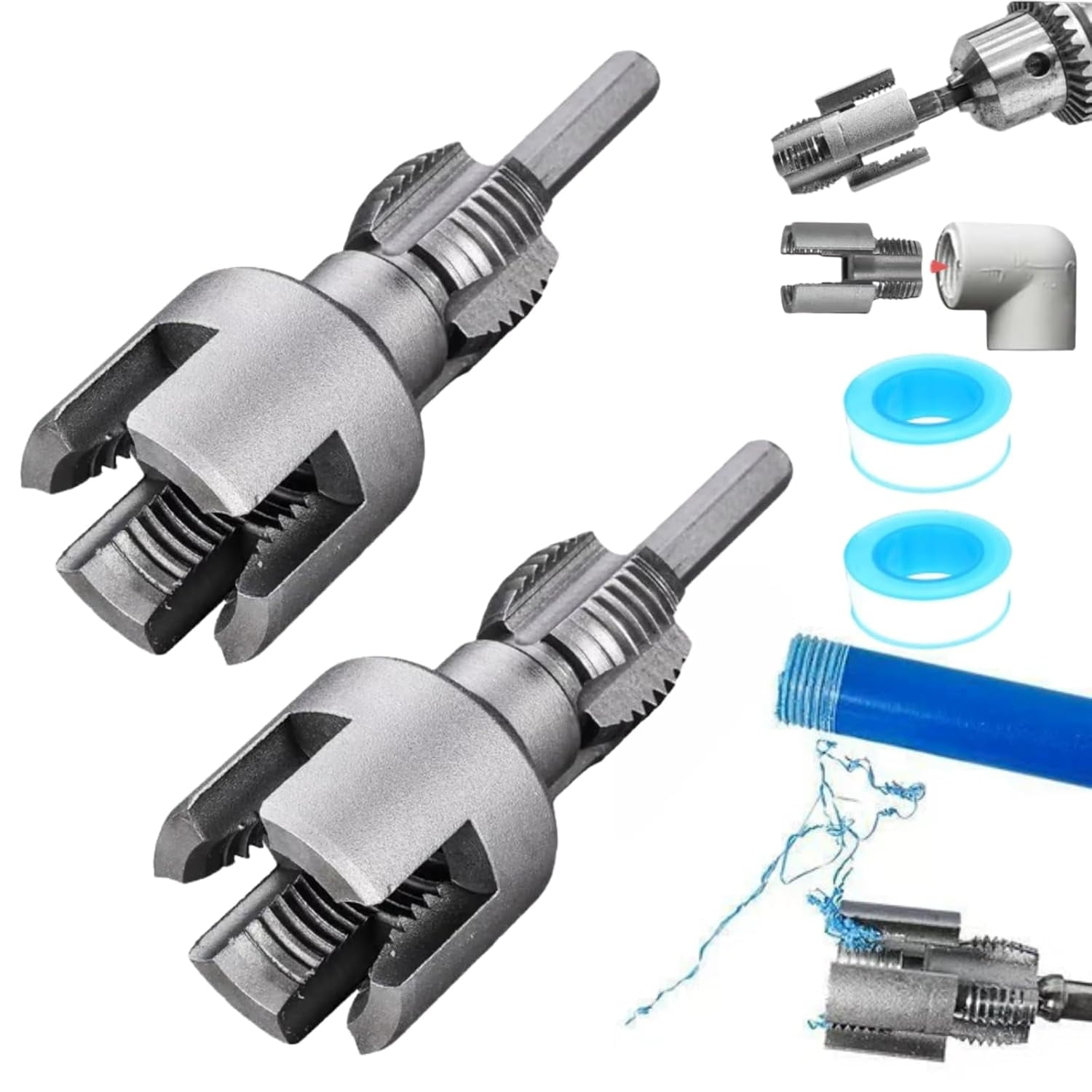 The threading pvc water pipes works on most pipe fittings without extra prepperfect for plumbing, repairs, and general maintenance