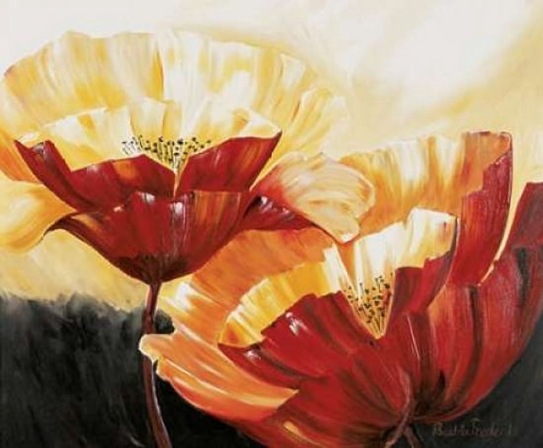 The three poppies Canvas Art - Beatrix Frederiks (20 x 24)