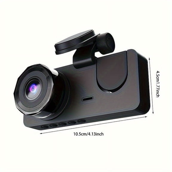 The three-recording dash cam provides all-round recording and is suitable for all driving scenarios during trips.