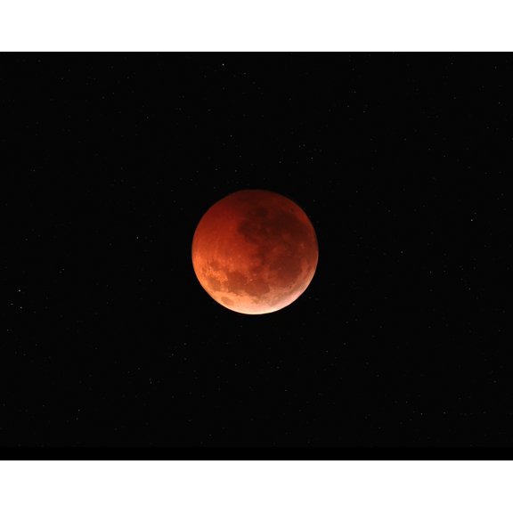 The totality phase of a lunar eclipse during the 2010 solstice Canvas Art - Luis ArgerichStocktrek Images (32 x 25)