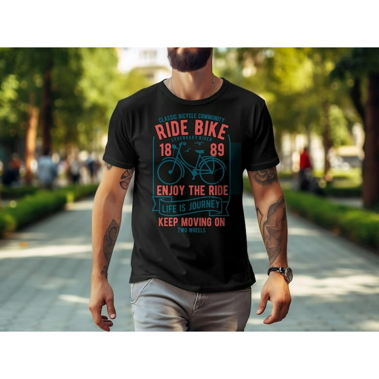 HANG SHIRT The Unisex Soft Cool T Shirt T shirts Absorb Sweat Vintage Bicycle T Shirt Classic Bike Community Ride Enjoy The Ride Cyclist Tee
