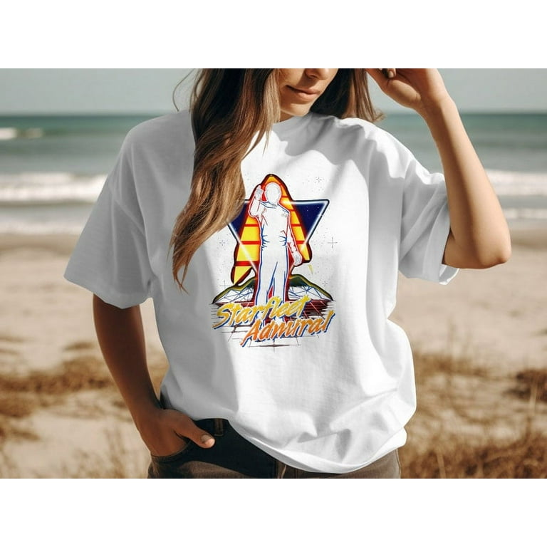 The unisex soft style t shirt 100 cotton Retro Starfleet Admiral Sci Fi Space Uniform Vintage Graphic Tee Astronaut T Shirt Cosplay Apparel Casual Geek Clothing Walmart