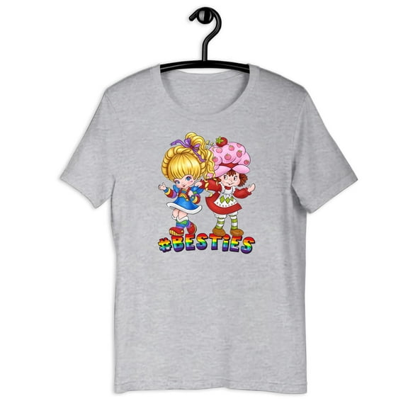 The unisex soft-style t-shirt, New Besties Rainbow Brite Black Unisex T-Shirt-TH30116