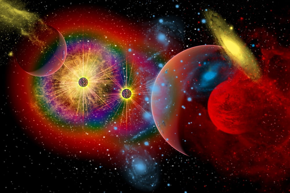 The universe in a perpetual state of chaos Canvas Art - Mark StevensonStocktrek Images (35 x 23)