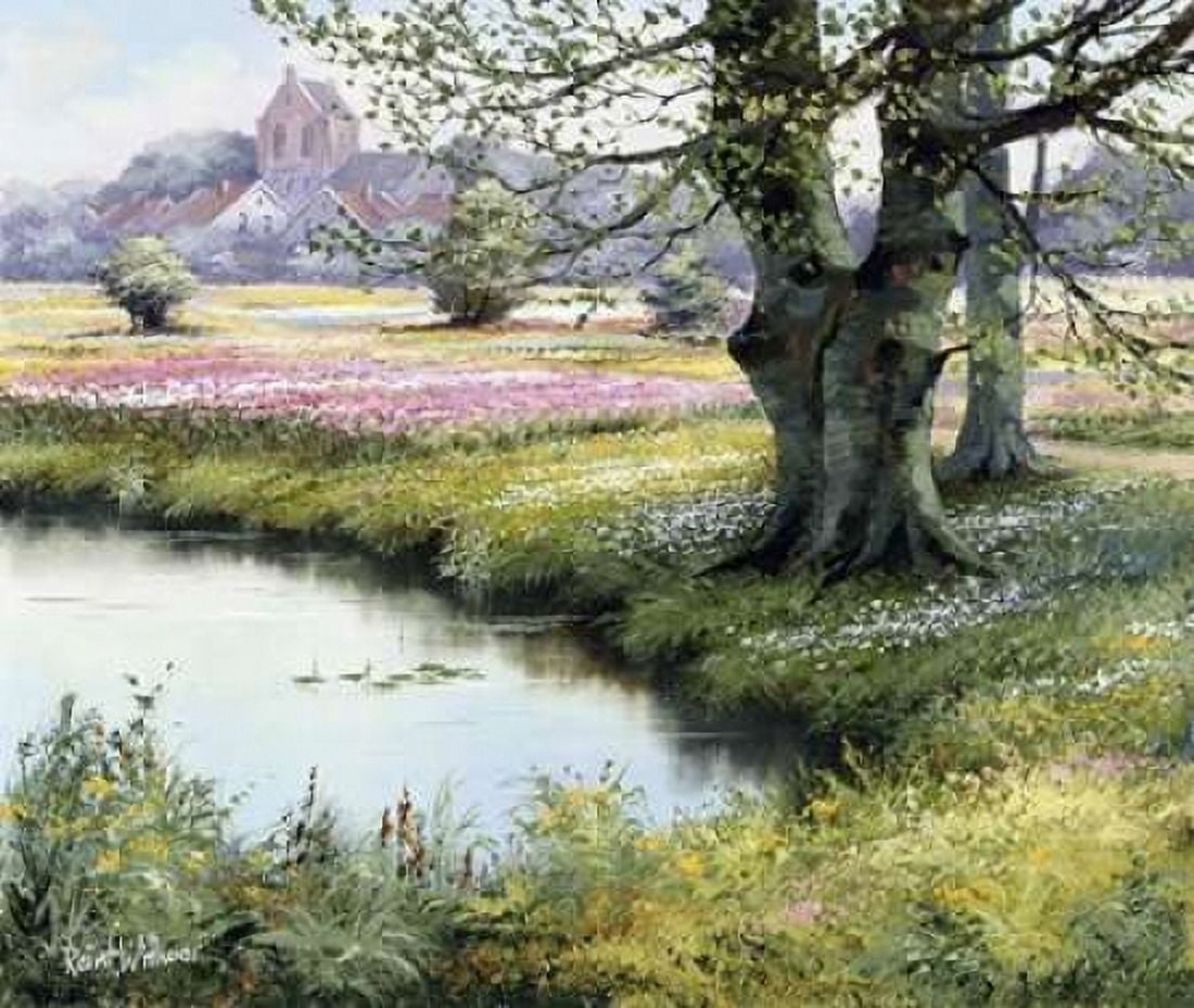 The village Canvas Art - Reint Withaar (24 x 24)