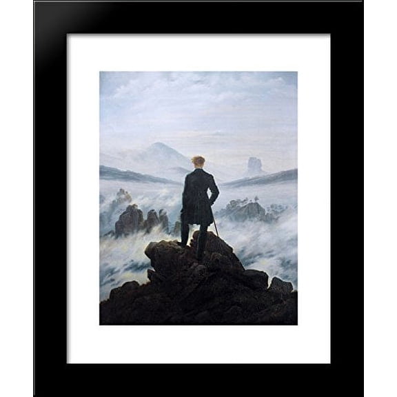 The wanderer above the sea of fog 20x24 Framed Art Print by Caspar David Friedrich