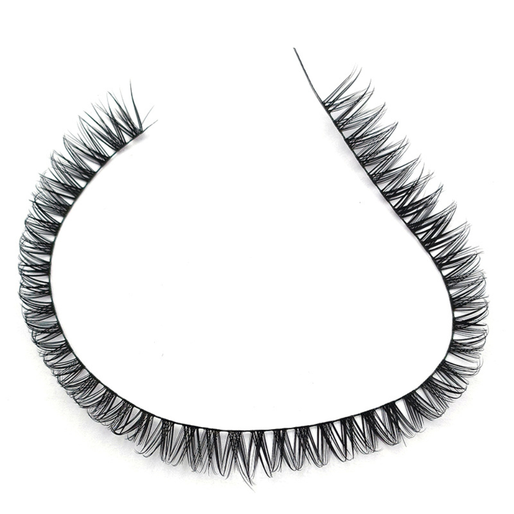 The whole segmented eyelash strip can cut eyelashes. Self grafting