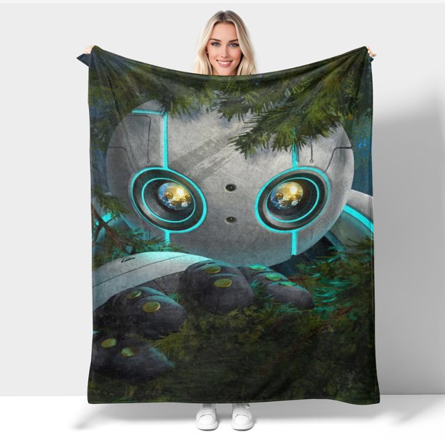 The wild robot Blanket Super Soft Throw Blanket Flannel UltraSoft