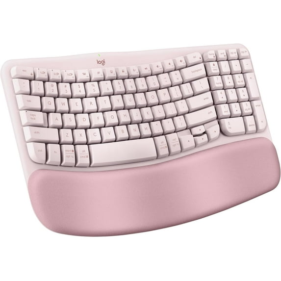 The wireless ergonomic keyboard and soft pad palm rest allow for comfortable and natural typing