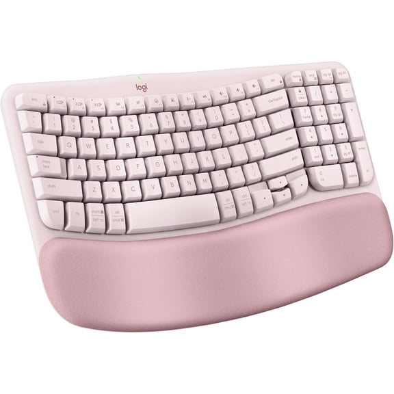 The wireless ergonomic keyboard and soft pad palm rest allow for comfortable and natural typing