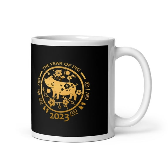 The year of Pig 2023 Chinese New Year Coffee Tea Ceramic Mug Office Work Cup Gift 11 oz