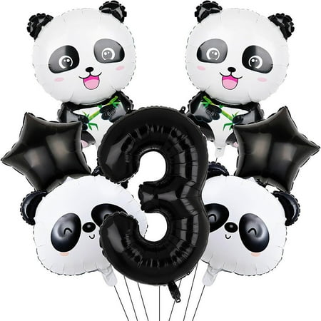 The zoo panda digital foil balloon set is suitable as a birthday party item for panda-themed events.