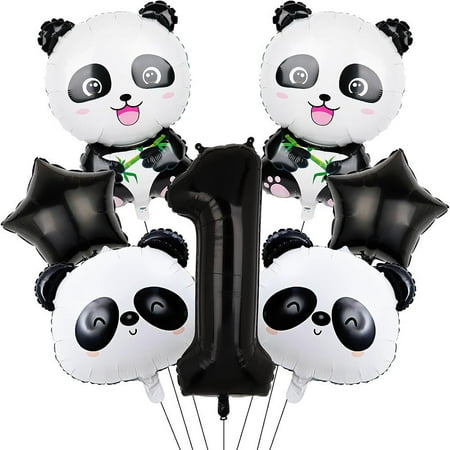 The zoo panda digital foil balloon set is suitable as a birthday party item for panda-themed events.