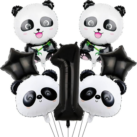 The zoo panda digital foil balloon set is suitable as a birthday party item for panda-themed events.