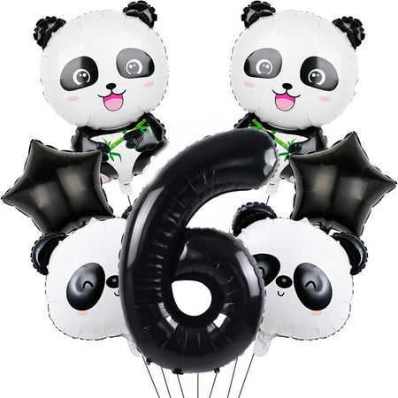 The zoo panda digital foil balloon set is suitable as a birthday party item for panda-themed events.