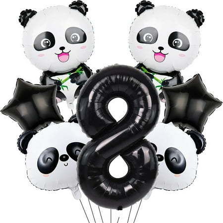 The zoo panda digital foil balloon set is suitable as a birthday party item for panda-themed events.